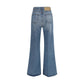 Ami Paris Blue Cotton Flared Jeans