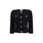 Balmain Black Viscose Full-Length Jacket
