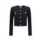 Balmain Black Viscose Cardigan