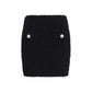Balmain Black Viscose Mini Skirt