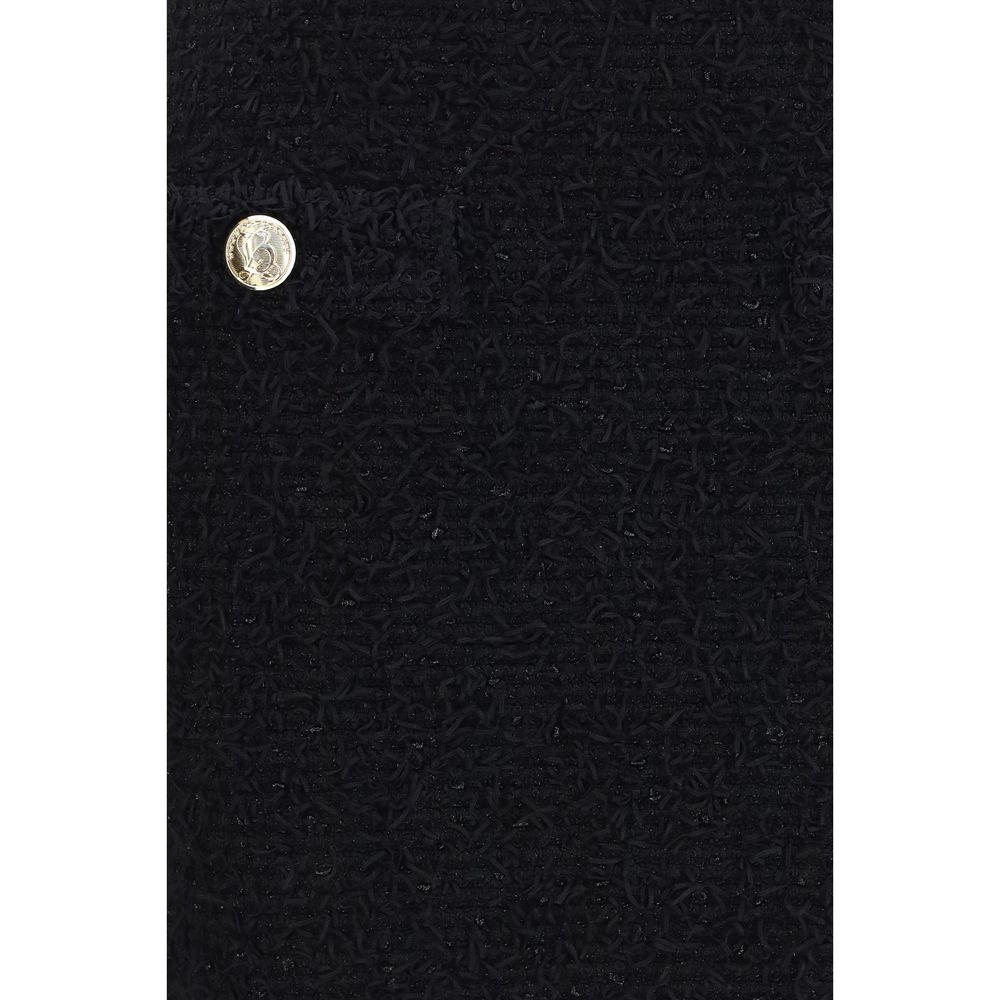 Balmain Black Viscose Mini Skirt