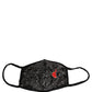 Dolce & Gabbana Black Heart DG Logo Monogram Elastic Ear Strap Face Mask