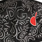 Dolce & Gabbana Black Heart DG Logo Monogram Elastic Ear Strap Face Mask
