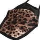 Dolce & Gabbana Brown Black Leopard Print Elastic Ear Strap Face Mask
