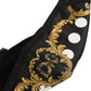 Dolce & Gabbana Black Baroque Print Polka Dot Elastic Ear Strap Face Mask
