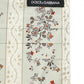 Dolce & Gabbana White Floral Cotton Pleated Elastic Ear Strap Face Mask
