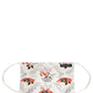 Dolce & Gabbana White Floral Cotton Pleated Elastic Ear Strap Face Mask
