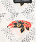 Dolce & Gabbana White Floral Cotton Pleated Elastic Ear Strap Face Mask