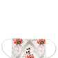 Dolce & Gabbana White Floral Cotton Pleated Elastic Ear Strap Face Mask