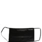Dolce & Gabbana Black Satin Silk Pleated Elastic Ear Strap Face Mask