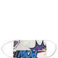 Dolce & Gabbana White Comic Print Pleated Elastic Ear Strap Face Mask