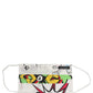 Dolce & Gabbana White Comic Print Pleated Elastic Ear Strap Face Mask