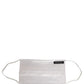 Dolce & Gabbana White Satin Silk Pleated Elastic Ear Strap Face Mask