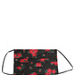 Dolce & Gabbana Black Floral Print Pleated Elastic Ear Strap Face Mask