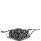 Dolce & Gabbana Black White Logo Baroque Elastic Ear Strap Face Mask
