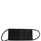 Dolce & Gabbana Black Silk Patterned Pleated Elastic Ear Strap Face Mask