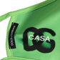 Dolce & Gabbana Green Polyester DG CASA Logo Elastic Ear Strap Face Mask
