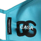 Dolce & Gabbana Blue Polyester DG CASA Logo Elastic Ear Strap Face Mask