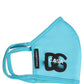 Dolce & Gabbana Blue Polyester DG CASA Logo Elastic Ear Strap Face Mask