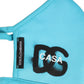 Dolce & Gabbana Blue Polyester DG CASA Logo Elastic Ear Strap Face Mask