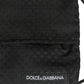 Dolce & Gabbana Black Silk Patterned Pleated Elastic Ear Strap Face Mask