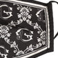 Dolce & Gabbana Black White Logo Baroque Elastic Ear Strap Face Mask