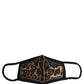Dolce & Gabbana Brown Black Leopard Print Elastic Ear Strap Face Mask