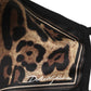 Dolce & Gabbana Brown Black Leopard Print Elastic Ear Strap Face Mask