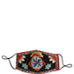 Dolce & Gabbana Men Black Carretto Print Elastic Ear Strap Face Mask