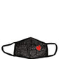 Dolce & Gabbana Black Heart DG Logo Monogram Elastic Ear Strap Face Mask