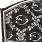 Dolce & Gabbana Black White Logo Baroque Elastic Ear Strap Face Mask