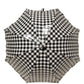 Dolce & Gabbana Black White Gingham Check Cotton Long Handle Umbrella