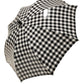 Dolce & Gabbana Black White Gingham Check Cotton Long Handle Umbrella