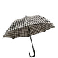Dolce & Gabbana Black White Gingham Check Cotton Long Handle Umbrella