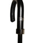 Dolce & Gabbana Black White Gingham Check Cotton Long Handle Umbrella