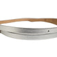 Dolce & Gabbana Metallic Silver Leather Square Buckle Belt