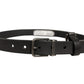 Dolce & Gabbana Black Leather Antique Finish Buckle Belt