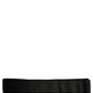 Dolce & Gabbana Black Satin Silk Wide Band Waist Cintura Belt