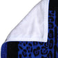 Dolce & Gabbana Royal Blue Leopard DG Logo 100% Cotton Beach Towel