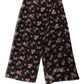 Dolce & Gabbana Black Silk Floral Chiffon Long Stole Scarf
