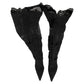 Dolce & Gabbana Black Over The Knee Sock Pumps Boots Shoes