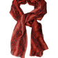 Dolce & Gabbana Red Black Printed Silk Sheer Foulard Scarf