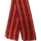 Dolce & Gabbana Red Black Printed Silk Sheer Foulard Scarf