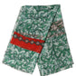 Dolce & Gabbana Green Silk Floral Print Square Foulard Scarf
