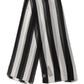 Dolce & Gabbana Black White Stripe Silk Shawl Stole Scarf