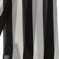 Dolce & Gabbana Black White Stripe Silk Shawl Stole Scarf