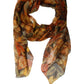 Dolce & Gabbana Multicolor Leaf Print Silk Shawl Stole Scarf