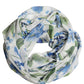 Dolce & Gabbana White Blue Floral Square Foulard Scarf