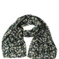 Dolce & Gabbana Black Silk Daisy Chiffon Long Stole Scarf