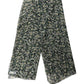 Dolce & Gabbana Black Silk Daisy Chiffon Long Stole Scarf